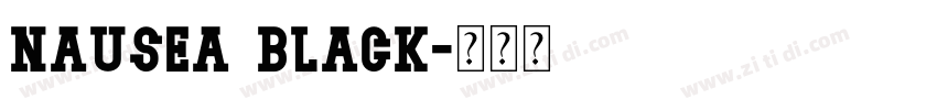 Nausea Black字体转换